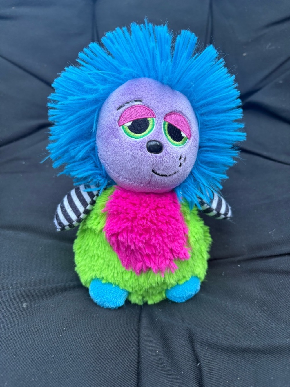 Ganz HairBrains "Whimsy" Monster Plush - Blue Hair Neon